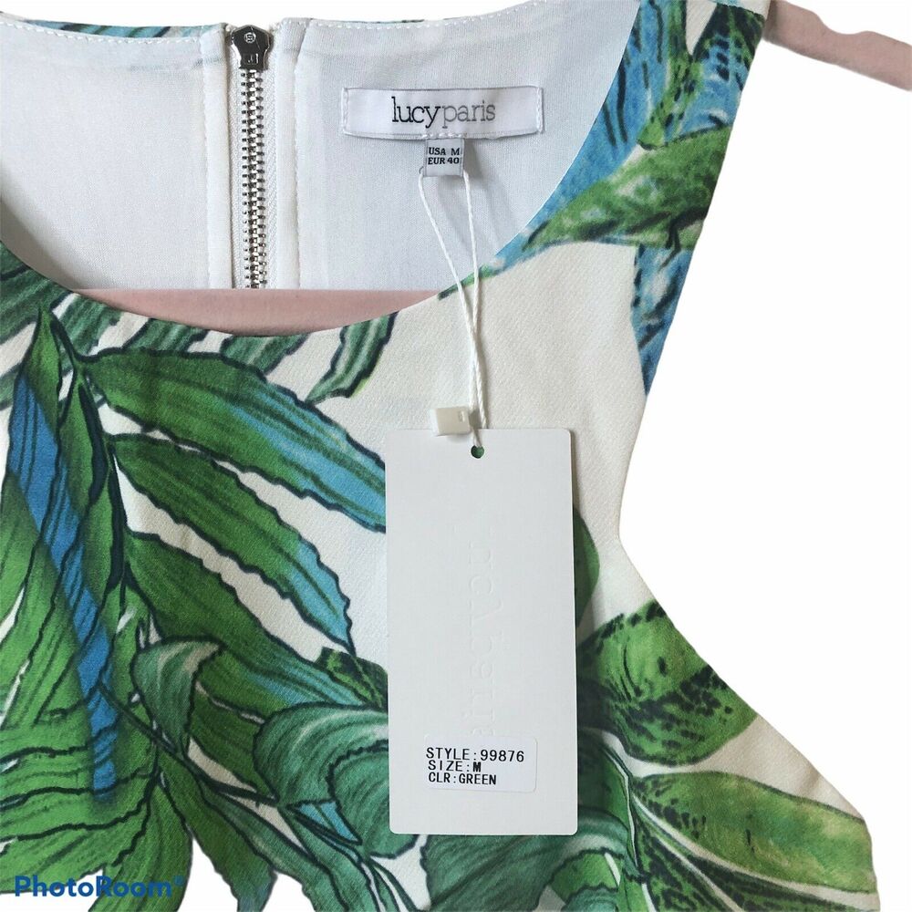 Lucy Paris White Tropical print cut out dress - Picture 3 of 8